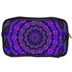 Purple Kaleidoscope Mandala Pattern Toiletries Bags 2-side by Celenk