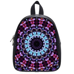 Kaleidoscope Shape Abstract Design School Bag (small) by Celenk