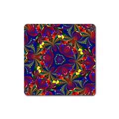 Kaleidoscope Pattern Ornament Square Magnet by Celenk