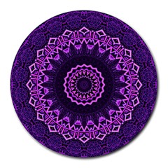 Mandala Purple Mandalas Balance Round Mousepads by Celenk