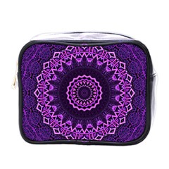 Mandala Purple Mandalas Balance Mini Toiletries Bags by Celenk