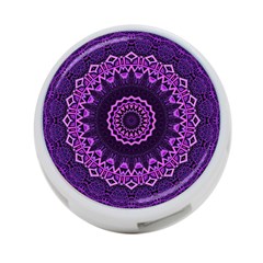 Mandala Purple Mandalas Balance 4-port Usb Hub (one Side) by Celenk