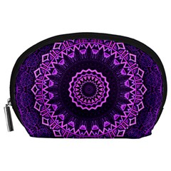 Mandala Purple Mandalas Balance Accessory Pouches (large)  by Celenk