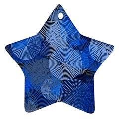 Circle Rings Abstract Optics Star Ornament (Two Sides)