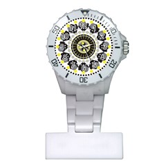 Mandala Geometric Design Pattern Plastic Nurses Watch by Celenk