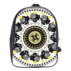 Mandala Geometric Design Pattern School Bag (large) by Celenk