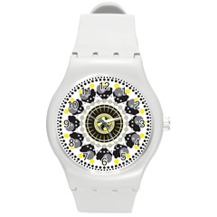 Mandala Geometric Design Pattern Round Plastic Sport Watch (m) by Celenk