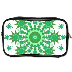 Mandala Geometric Pattern Shapes Toiletries Bags 2-side by Celenk