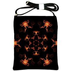 Mandala Fire Mandala Flames Design Shoulder Sling Bags by Celenk
