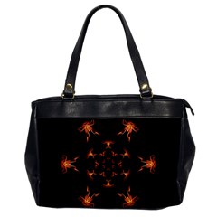 Mandala Fire Mandala Flames Design Office Handbags by Celenk