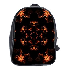 Mandala Fire Mandala Flames Design School Bag (xl) by Celenk