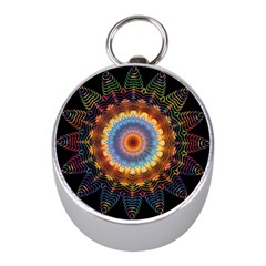 Colorful Prismatic Chromatic Mini Silver Compasses by Celenk