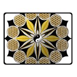 Mandala Yin Yang Live Flower Double Sided Fleece Blanket (Small)  45 x34  Blanket Front