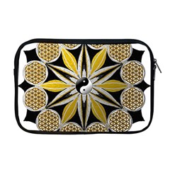 Mandala Yin Yang Live Flower Apple Macbook Pro 17  Zipper Case by Celenk