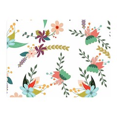 Floral Backdrop Pattern Flower Double Sided Flano Blanket (mini)  by Celenk