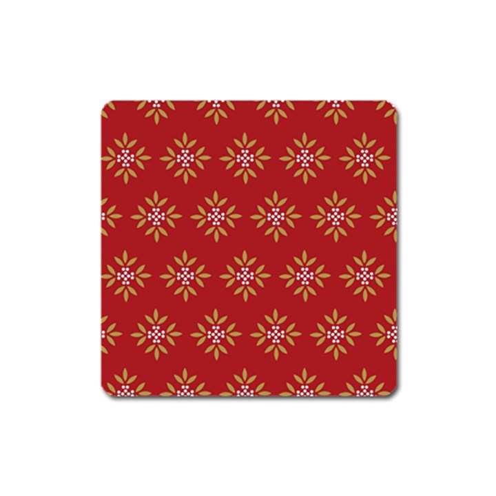 Pattern Background Holiday Square Magnet