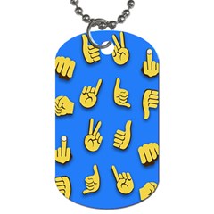 Emojis Hands Fingers Background Dog Tag (two Sides) by Celenk