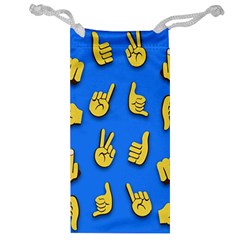 Emojis Hands Fingers Background Jewelry Bag by Celenk