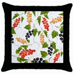 Juicy Currants Throw Pillow Case (Black)