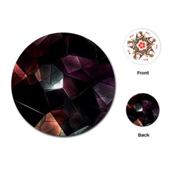 Crystals Background Design Luxury Playing Cards (round)  by Celenk