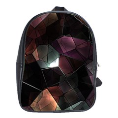 Crystals Background Design Luxury School Bag (large) by Celenk