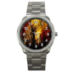 Refinery Oil Refinery Grunge Bloody Sport Metal Watch by Celenk