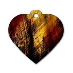 Refinery Oil Refinery Grunge Bloody Dog Tag Heart (two Sides) by Celenk
