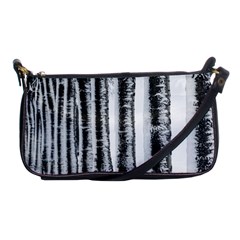 Row Trees Nature Birch Shoulder Clutch Bags by Celenk