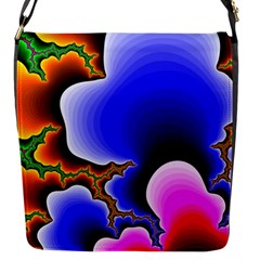Fractal Background Pattern Color Flap Messenger Bag (s) by Celenk