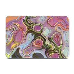 Retro Background Colorful Hippie Small Doormat  by Celenk