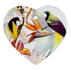 Birds Of Paradise Ornament (heart) by TKKdesignsCo