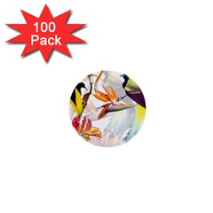 Birds Of Paradise 1  Mini Buttons (100 Pack)  by TKKdesignsCo