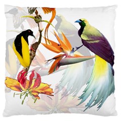 Birds Of Paradise Large Cushion Case (two Sides) by TKKdesignsCo