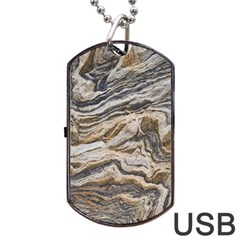 Texture Marble Abstract Pattern Dog Tag Usb Flash (one Side) by Celenk