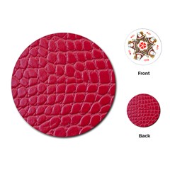 Textile Texture Spotted Fabric Playing Cards (round)  by Celenk