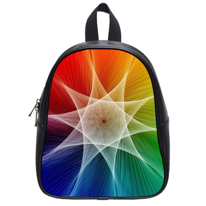 Abstract Star Pattern Structure School Bag (Small)
