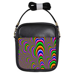 Fractal Background Pattern Color Girls Sling Bags by Celenk