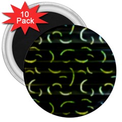 Abstract Dark Blur Texture 3  Magnets (10 Pack) 