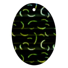 Abstract Dark Blur Texture Oval Ornament (two Sides)