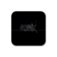 Arctic Monkeys Rubber Coaster (square)  by Valentinaart