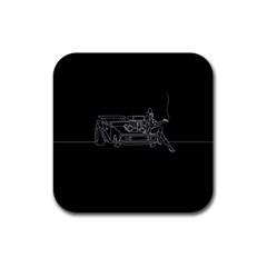 Arctic Monkeys Rubber Square Coaster (4 Pack)  by Valentinaart