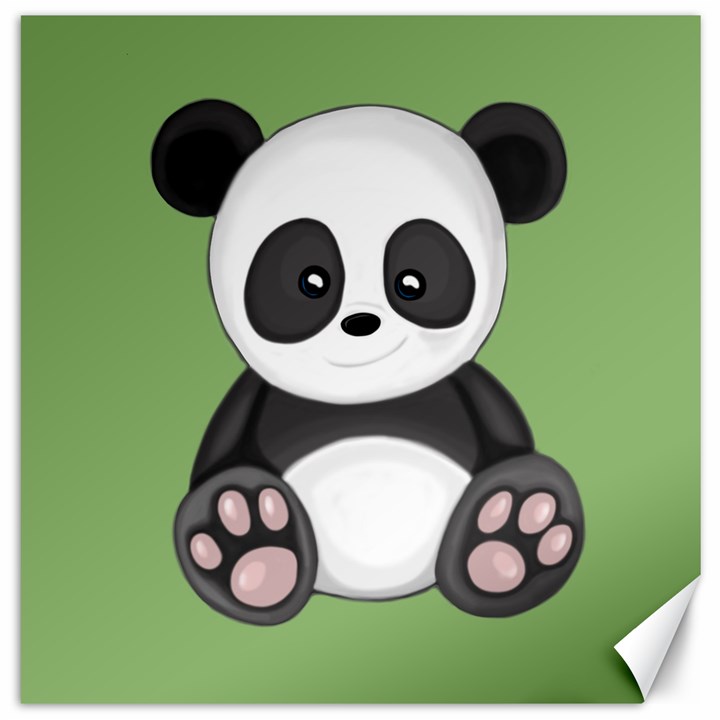 Cute Panda Canvas 16  x 16  