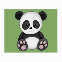 Cute Panda Small Glasses Cloth (2-side) by Valentinaart