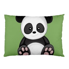 Cute Panda Pillow Case (two Sides) by Valentinaart