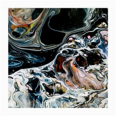 Abstract Flow River Black Medium Glasses Cloth (2-side) by Celenk