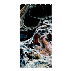 Abstract Flow River Black Shower Curtain 36  X 72  (stall)  by Celenk