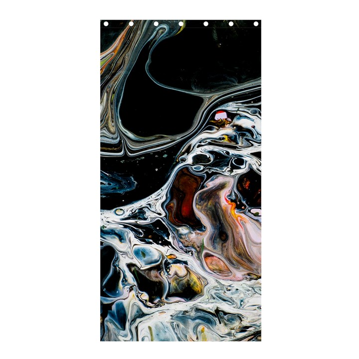 Abstract Flow River Black Shower Curtain 36  x 72  (Stall) 