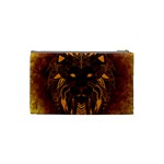 Lion Wild Animal Abstract Cosmetic Bag (Small)  Back