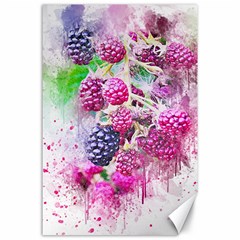 Blackberry Fruit Art Abstract Canvas 24  X 36  by Celenk
