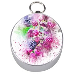 Blackberry Fruit Art Abstract Silver Compasses by Celenk